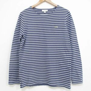 【ラコステ】ボーダー柄 バスクシャツ◆長袖Tシャツ ロンT 日本製◆US M(SLIM FIT)