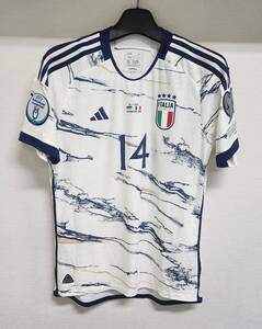 23-24イタリア Italy(A)#14 フェデリコ・キエーザ Chiesa 選手用半袖 adidas Euro 24予選仕様 M