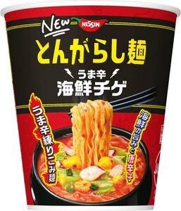 (1)海鮮チゲ 日清食品 日清のとんがらし麺 うま辛海鮮チゲ [うま辛練り込み麺] カップ麺 62g ×12個