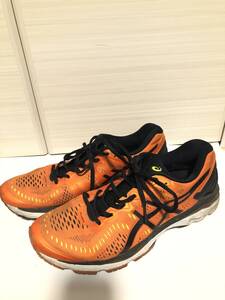 ASICS アシックス ランニングシューズ GEL KAYANO ゲルカヤノ オレンジ 28CM（USED）～スニーカー、マラソン、ジム、トレーニング～