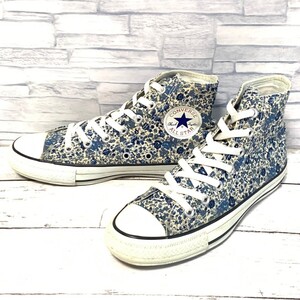 R7789bL CONVERSE コンバース ALL STAR オールスターリバティ PT R HI ハイカットスニーカー 花柄 ブルー レディース 24.5cm 5CK387