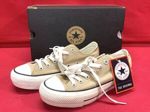 未使用品　コンバース CONVERSE ALL STAR オールスター 5CL362 PLTS OX　23.5cm ベージュ 箱 タグ付き シューズ スニーカー 靴 M-0108-1