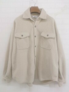 ◇ WEGO ウィゴー 長袖 ボア CPO シャツ ジャケット サイズM ベージュ メンズ P