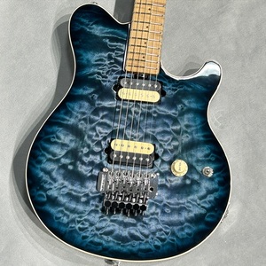 MUSICMAN AXIS YUCATAN BLUE QUILT ◇重量 約3.2kg ◇ ミュージックマン 極上キルトメイプル 店頭展示 特価品