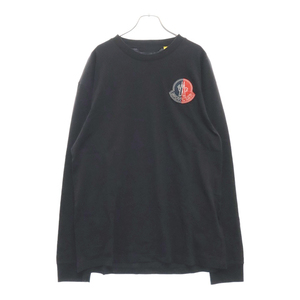 MONCLER モンクレール 22AW アイコン ビッグ ワッペン クルーネック ロングスリーブ 長袖 Tシャツ カットソー H20928D00007 M2326