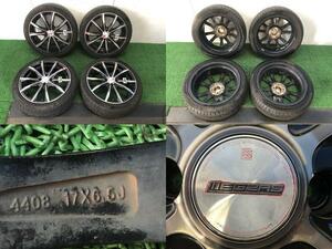 17インチ 社外アルミ ホイール タイヤ タイヤ 4本セット LEGZAS 17×6.5J PCD 100-4H 4穴 195/45ZR17 フィット コンパクトカー