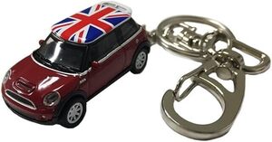 KEY CHAINS ミニクーパーS RED/UK ミニカー型キーチェーン