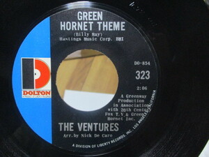 VENTURES ベンチャーズ GREEN HORNET THEME グリーン・ホーネットのテーマ c/w FUZZY AND WILD 米EP ドンウィルソン ノーキー・エドワーズ