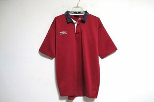 N6940:UMBRO(アンブロ)半袖ラガーシャツ ラグビージャージ/赤/XA：5
