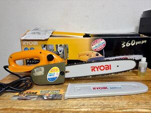 ★ 動作品　RYOBI 電動チェンソー 300mm CS-3000　チェーンソー 取扱説明書 オイル