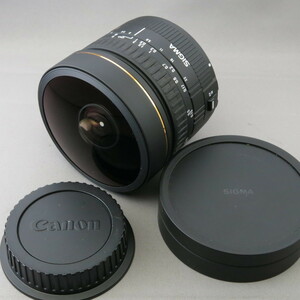 【美品】SIGMAシグマ　キヤノンEF用8mmF3.5EX DG FISHEYE　CanonキヤノンEFマウント(キャノン）★NO.6322