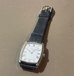 LONGINES　ロンジン　レザー　革　時計　手巻き　スクエア　スイス　17 939427　レトロ　ヴィンテージ　腕時計　メンズ