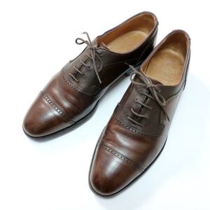 極美品 クロケットアンドジョーンズ CROCKETT&JONES ×ポールスミス/レザーシューズ/紳士靴/ ブラウン 8E（4959)