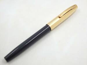 ★中古★SHEAFFER シェーファー 万年筆 ペン先刻印 14K / キャップ刻印 12K G.F. / ボディ 濃いグレー系 OFG56839O