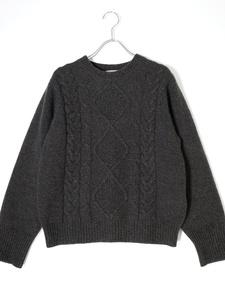 MARGARET HOWELL/マーガレットハウエル CABLE KNIT ウールカシミヤシルクケーブルニット [LKNA76021]