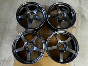 ★美品★ADVAN Racing TC-4 18in 7.5J +50 PCD100 4本 86　BRZ プリウス　カローラツーリング　インプレッサ　レガシィ