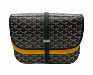 【未使用】GOYARD ゴヤール ベルヴェデーレ MM ショルダーバッグ PVC レザー ブラック