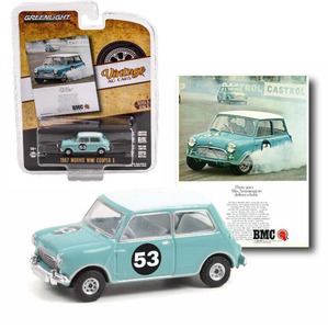 グリーンライト 1/64 モーリス ミニ クーパー S ブルー Greenlight Vintage Ad Cars Morris Mini Cooper S ミニカー