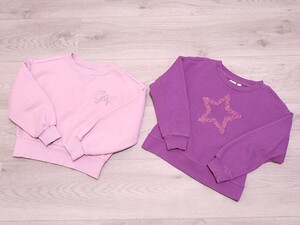 GAPKIDS★裏起毛トレーナー★2枚セット★Sサイズ/120cm★ギャップキッズ/リブ袖/秋冬