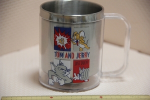 プラとステンレス製 トムとジェリー マグカップ 十六銀行 検索 Tom&Jerry 非売品 ノベルティ グッズ