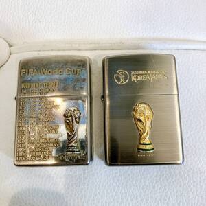 【おまとめ】2002 2006 FIFA W杯 ワールドカップ 日本 韓国 ジッポー Zippo 喫煙具 喫煙グッズ オイルライター ライター 2個セット