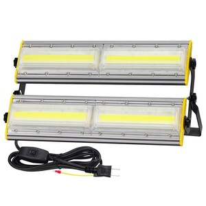 2台 200W・2000W相当 LED 投光器 スイッチ付き 32500LM AC80-150V 昼光色 6000K 広角240度 IP67防水 3Mケーブル コード付き KRO-2001