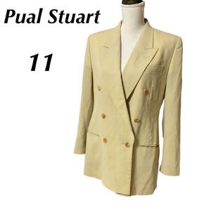 YT0278 100円スタート♪ Pual Stuart ポールスチュアート テーラードジャケット サイズ11号 ダブルジャケット レディース サマージャケット