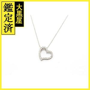 Folli Follie フォリフォリ ハートネックレス K18WG ダイヤモンド 0.34ct 【460】2143200554213