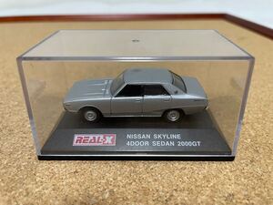 REAL-X 1/72 日産 スカイライン 2000GT (シルバーメタリック) ダイキャストミニカー ハコスカ NISSAN SKYLINE