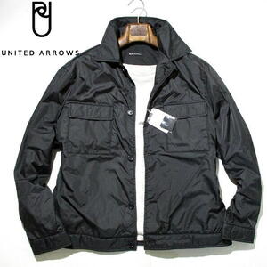 新品 未使用▼ ユナイテッドアローズ　撥水加工　ナイロンジャケット　ブルゾン　UNITED ARROWS　黒　ダークグレー　XLサイズ　アローズ