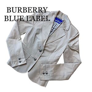 BURBERRY BLUE LABEL バーバリーブルーレーベル テーラードジャケット ノバチェック ベージュ 36サイズ