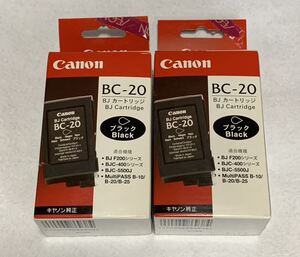 【期限切れジャンク】CANON純正　BC-20　ヘッド・インク一体型　ブラック　2個セット