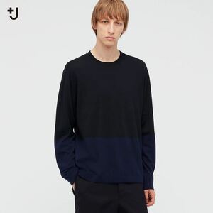 新品 UNIQLO＋J シルクコットンクルーネックセーター ブラック サイズL オーラリーAULAREEコモリ+jユニクロプラスj JIL SANDERジルサンダー