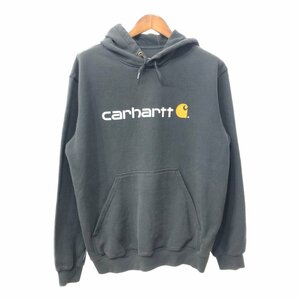 SALE/// Carhartt カーハート ロゴ プルオーバー パーカー フーディ ブラック (メンズ L) Q1555