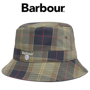 バブアー Barbour 帽子 バケットハット サイズL メンズ レディース タータンチェック MHA0618 TN11 新品
