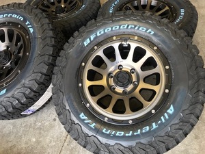 4本セット DELTA FORCE OVAL 17x8.0J 6/139.7 +20 MSP BFGoodrich All-Terrain T/A KO2 265/70R17 ホワイトレター FJクルーザー プラド