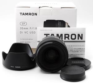 ＜極上美品！！＞　タムロン　TAMRON　SP 35mm F/1.8 Di VC USD (モデルF012) Nikon用　♪あるとうれしい元箱＆フード＆説明書付き♪