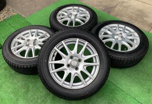 LA STRADA 15インチ ホイール& 175/65R15 BRIDGESTONEスタッドレスタイヤ4本★ アクア ノート キューブ フィット 等 ★241028