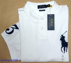 ◆SALE◆【新品】ラルフローレン ■ 鹿の子ポロシャツ ■ XXL ■ ビッグポニー ホワイト 白 POLO RALPH LAUREN 正規品