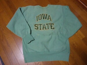 XXL/IOWA/アイオワ大学/刺繍タグ/USA/90s/チャンピオンChampion/リバースウィーブ/ビンテージ/スウェット/トレーナー/グリーン