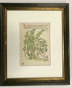 【特価】　≪　　ウォルター　クレイン　　≫　 オリジナルリトグラフ【石版画】　FLOWERS　FROM　SHAKESPEARES　GARDEN　ⅩⅩⅩⅥ 1906年