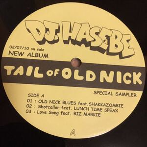 美品 kawsロゴ入り激レア非売用プロモ アナログ盤 DJ HASEBE 「Tail of Old Nick EP」ランチタイムスピークスLunch Time Speaxシャカゾンビ