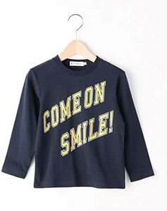 ラスト　新品 THE SHOP TK(Kids)　COME ON SMILE ロゴロングTシャツ　ブルー系　15(150cm)　定価1089円