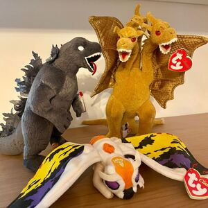 Ty ビーニー ゴジラ 2001 モスラ キングギドラ Ty タイ　BEANIE BABIES ビーニーベイビーズ ぬいぐるみ ドール フィギュア 大怪獣総攻撃