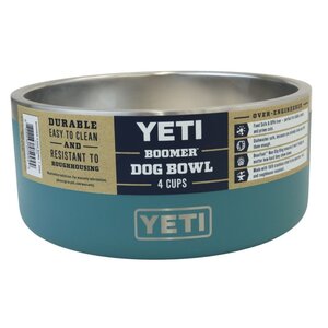 102836k4 展示未使用品 YETI イエティ BOOMER DOG BOWL 4CUPS 滑り止めドッグボウル グリーン ペット用品 食器 犬用