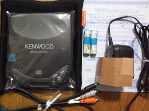 動作OK LineOut/純正電源付【 DPC-171 KENWOOD CDプレーヤー メーカーでピックアップアッセ交換済 】ケンウッド ポータブル RCAケーブル付