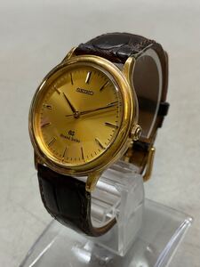 ④ GRAND SEIKO グランドセイコー K18 金無垢K18KT 9581-7000 クォーツ セイコー 腕時計 ゴールド 稼働品