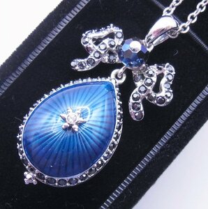 V&A ヴィクトリア＆アルバート ミュージアム☆NSPIRED COLLECTION ネックレス ブルーエナメル☆美品☆Z1003213