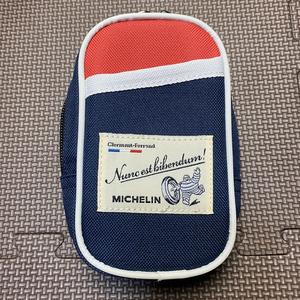 MICHELIN　ミシュラン　ミニポーチ　カラビナ付　ネイビー　新品・未使用　紙タグ付　ビバンダム　BIB　電子タバコ入