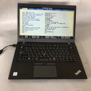 JXJK3601【ジャンク】Lenovo T460s /Core i5-6300U 2.40GHz/ メモリ:4GB / SSD：256GB/カメラ /動作未確認/BIOS確認済/画面シミ